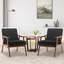 Fauteuil d'appoint à oreilles de style moderne du milieu du siècle avec structure en bois massif