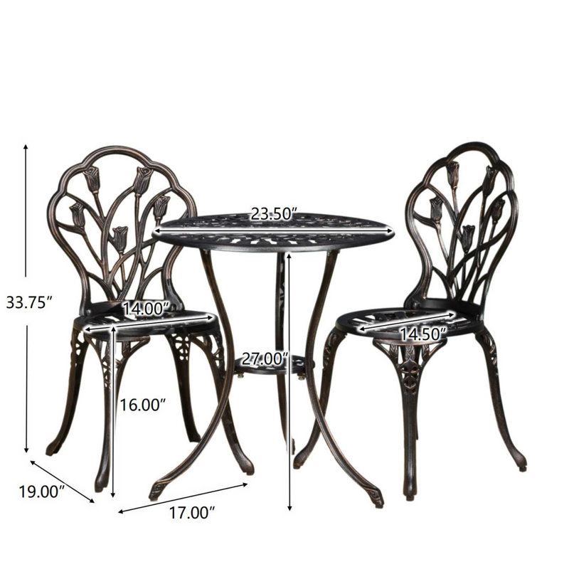 outdoor set With a Table and two chairs