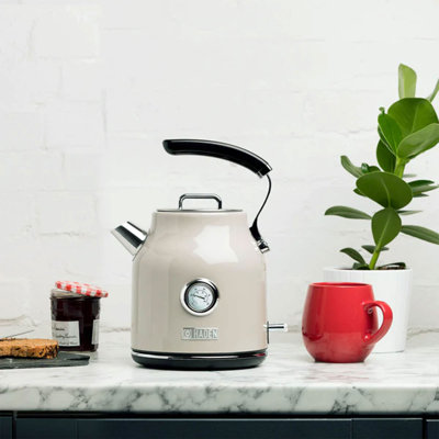Haden Cotswold Retro 0.7 Cu Ft Microwave Oven with Dorset 1.7L Electric Kettle