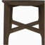Table d'appoint ronde en bois massif brun foncé Mavis