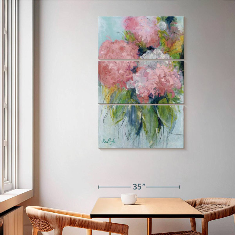 Avery Pink Hydrangeas I, 65" H x 42" W