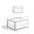 Nate 20"W Cotton Square Pattern Pouf-1289111692