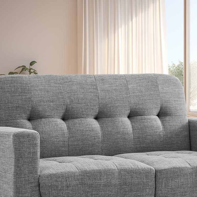Fauteuil d'appoint avec revêtement en lin Janeil, Gris