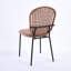 Chaise de salle à manger Leg, orange et sennit, ensemble de 4, chaise de salle à manger