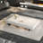 Simple rectangular rock slab floating coffee table-104732919