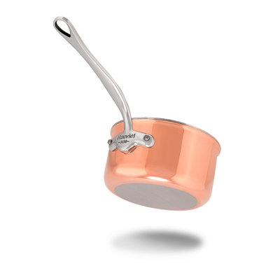 Mauviel M'6 S Copper Sauce Pan With Lid, Cast Stainless Steel Handle, 2.6-Qt
