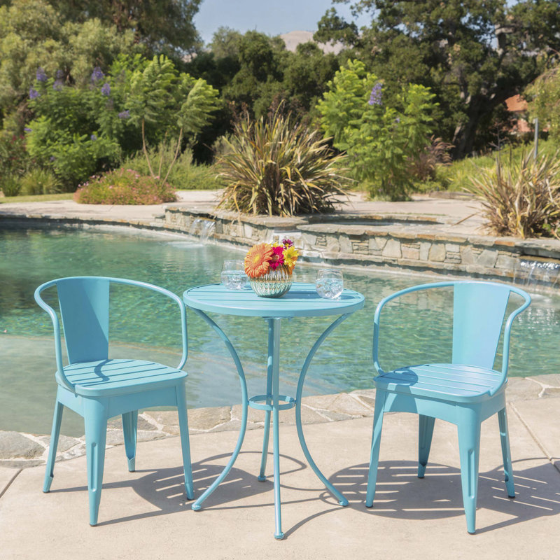 Ensemble de 3 pièces en métal Kd, Bleu