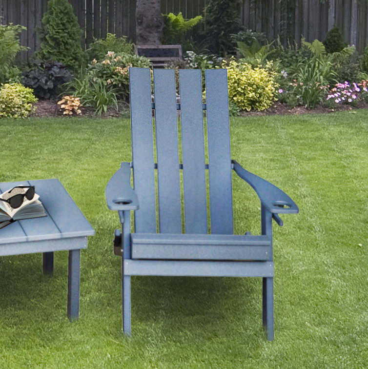 Chaise Adirondack pliante Koenig, Gris foncé