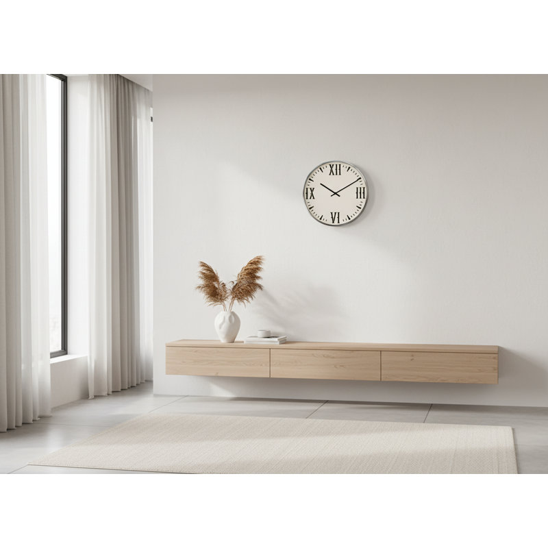 Horloge murale ronde 20 "en noir et blanc | Idée cadeau