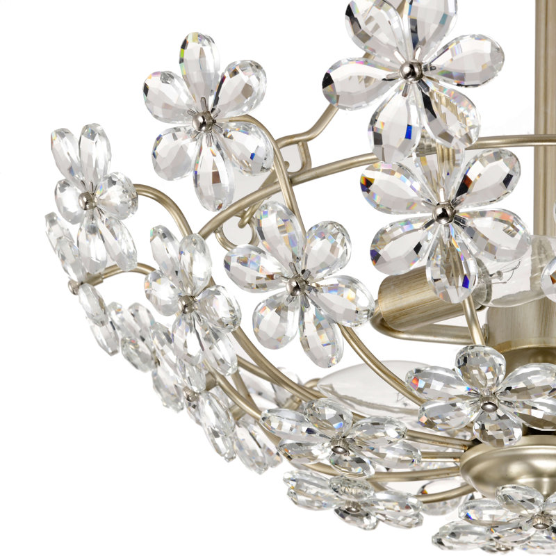 Lustre en cristal 3 lumières Rosa Glam