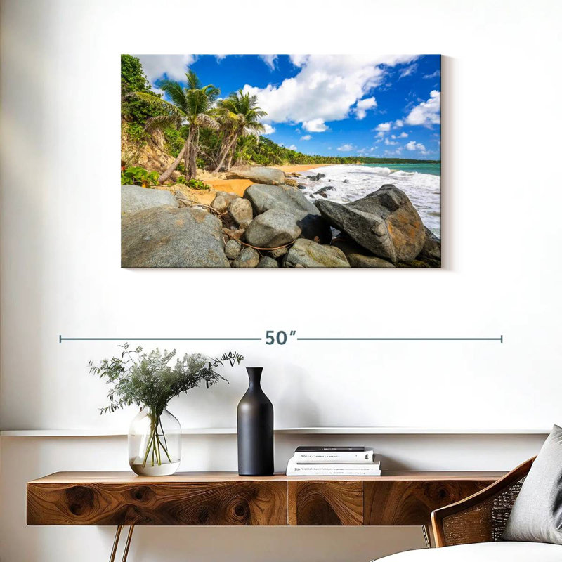 Plage de flamenco rocheux, H 24 po x l 36 po