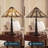 Winchester 25" Matte Black Tiffany-Style Table Lamp