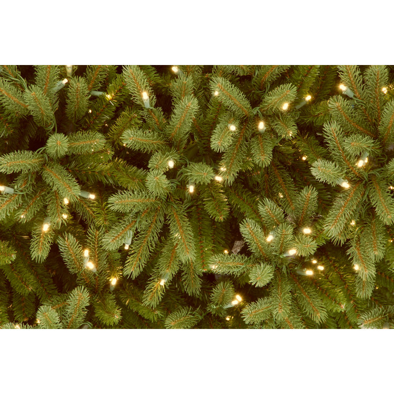 Jersey Feel Real Fraser Pencil Hinged 9' Fir Artificial Christmas Tree with 800 Clear Lights, 7.5'