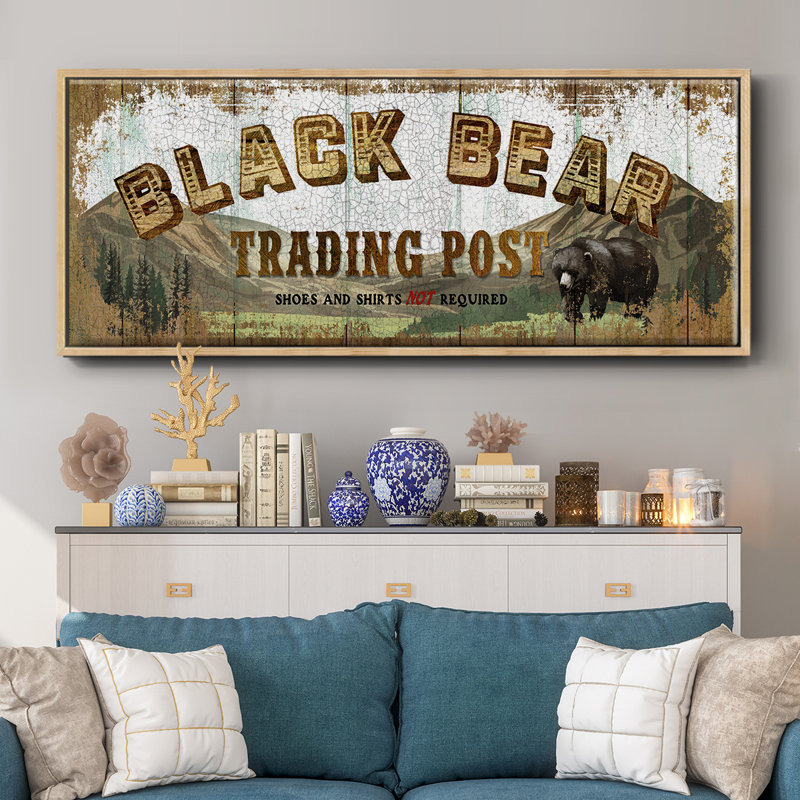 Black Bear Trading Post- Framed Canvas