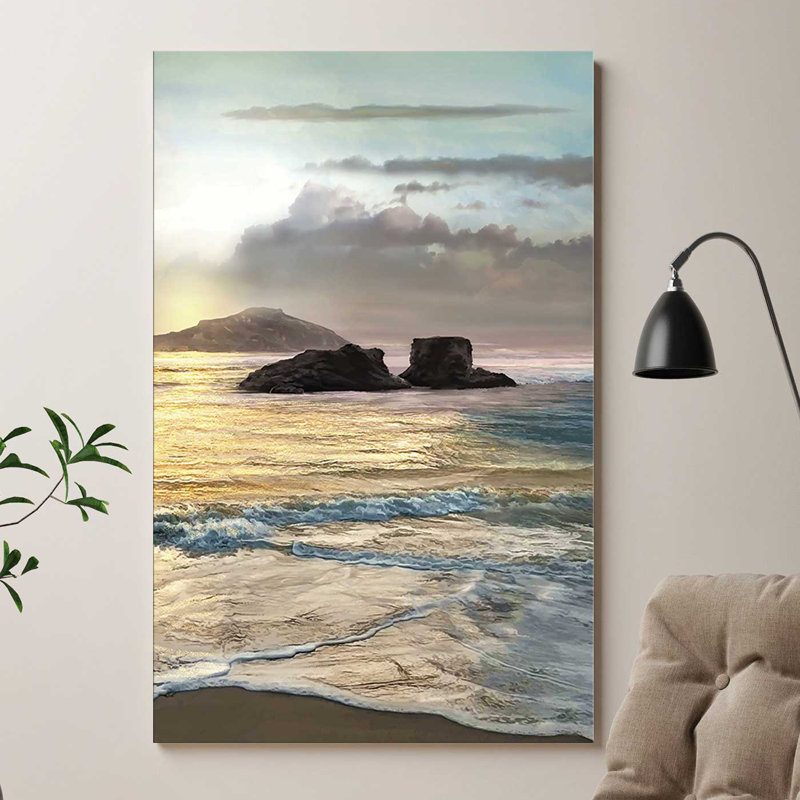 «Passing», reproduction de peinture acrylique sur toile, H 18 po x l 30 po x P 1 po, Toile tendue