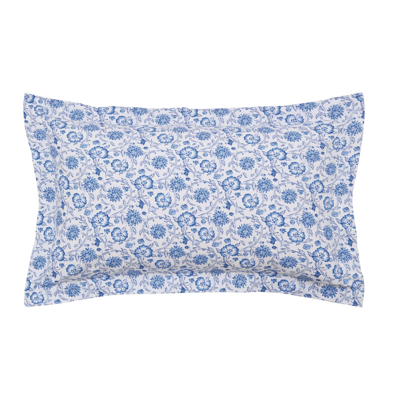 Twirl Floral Cotton Duvet Cover Set, King Duvet Cover + 2 Pillowcases