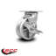 5 Inch V Groove Semi Steel Swivel Caster with Roller Bearing and Brake SCC|SCC-30CS520-VGR-TLB
