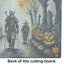 Orcs Spooky Halloween Glass Cutting Board Large