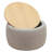 Round Storage Ottoman, 2 In 1 Function, Work As End Table And Ottoman,  Grey (25.5"X25.5"X14.5")-2020028749