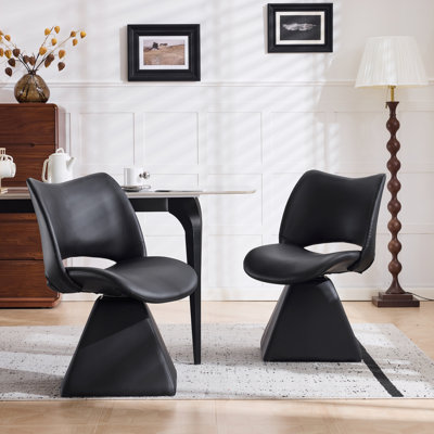 Comfortable Black Dining Chairs, Metal & Wood, Modern Style For Home