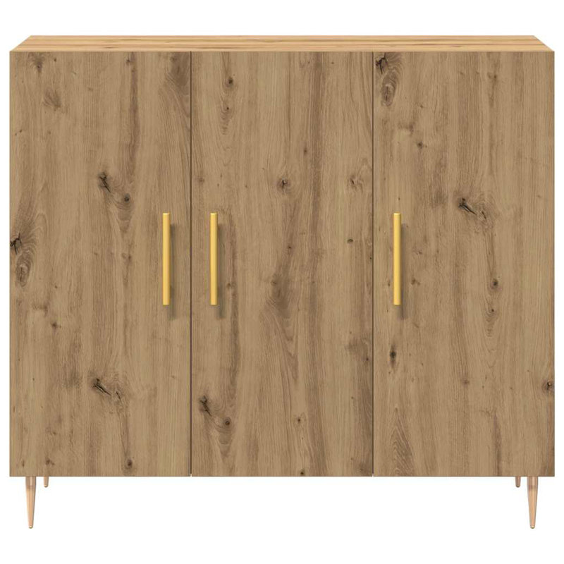Sideboard 90X34x80 Cm Engineered Wood, Artisan Oak