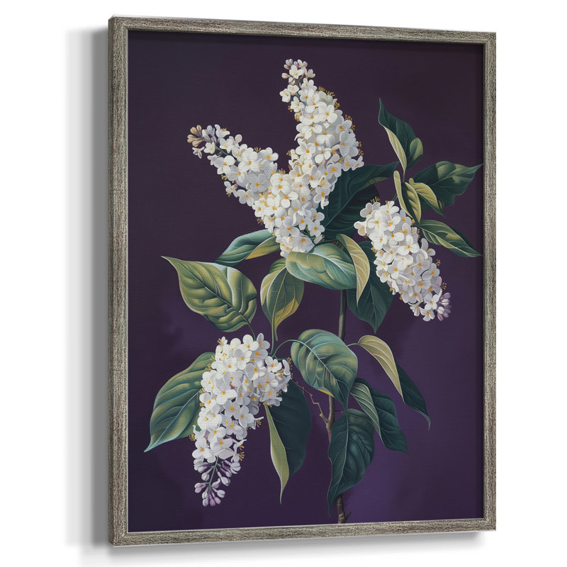Reproduction encadrée FLORAL Series CCXLVI - bois massif, H 21 po x l 17 po