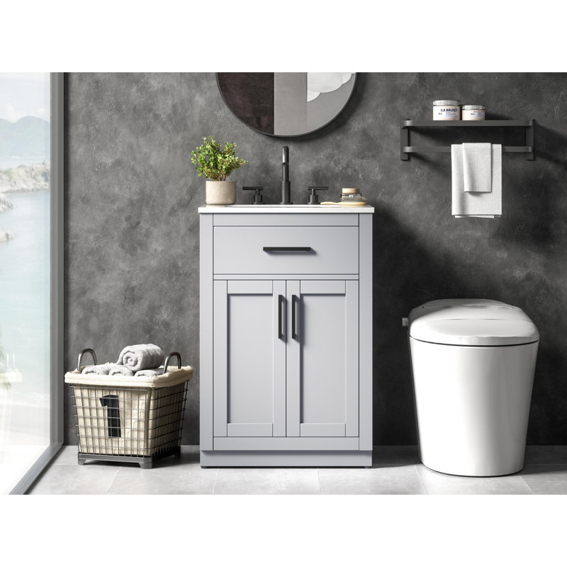 Ahner 24 inch Single Bathroom Vanity, Gray