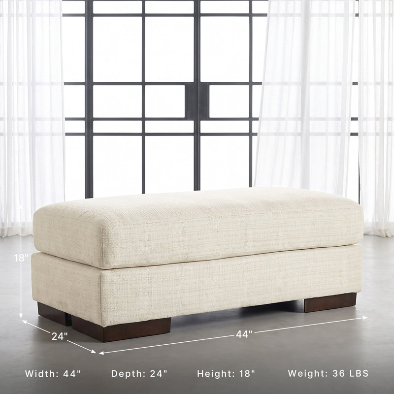 Marthanne Upholstered Ottoman, Beige