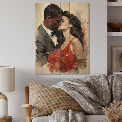 Jahmarcus Wedding Couple Timeless Beauty I sur impression sur bois