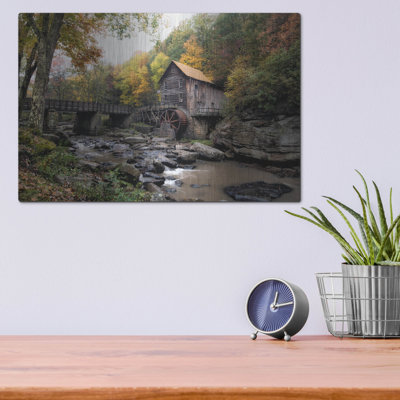  «Glade Creek Mill» par Danny Head, art mural en métal, 16 po x 12 po