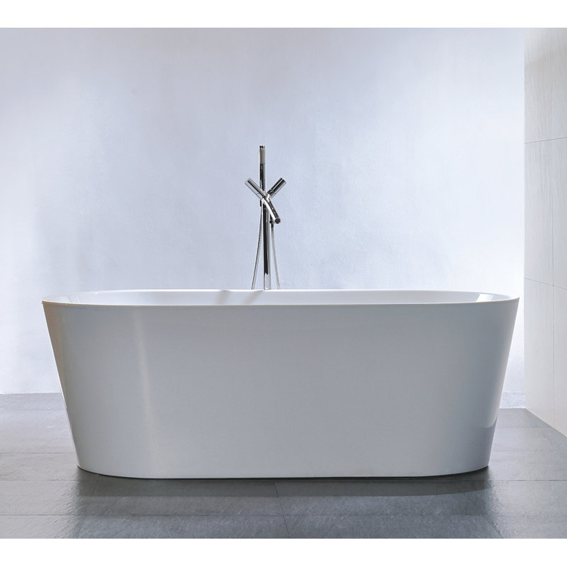 67.7'' x 23.5'' Freestanding Soaking Acrylic Bathtub