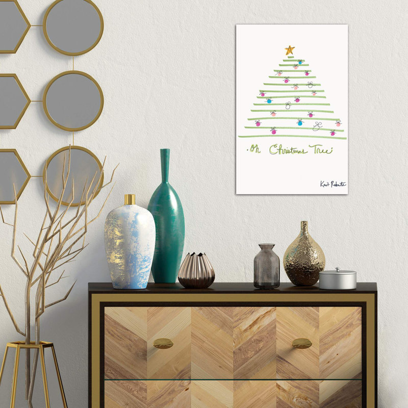 Oh Christmas Tree by Kait Roberts - Wrapped Canvas Painting, 66.04 cm H x 45.72 cm W x 1.91 cm D