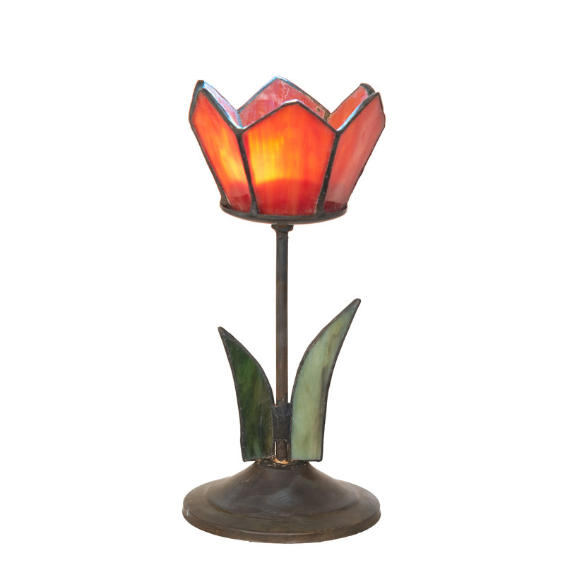 Tealight Candle Holder, Red/Green, 7" H x 3" W x 3" D