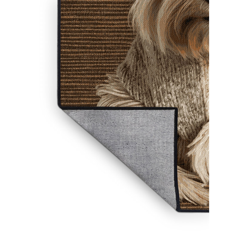  Tapis lavable pour chien Cesky Terrier, Rond 5 pi