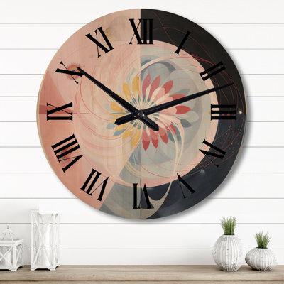 Horloge murale en bois massif Pottstown