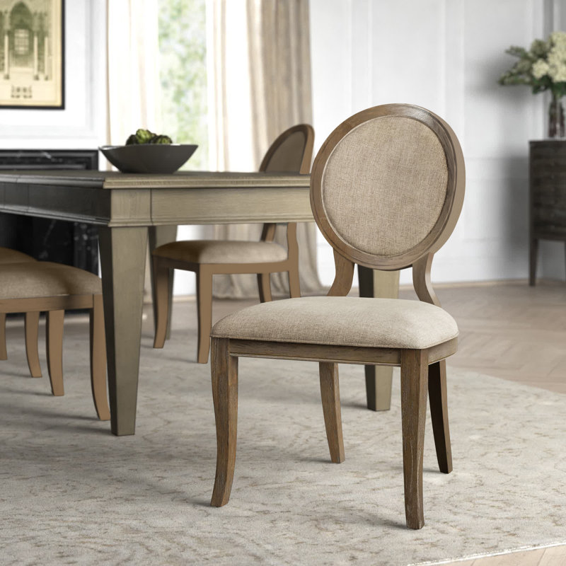 Chaise d'appoint à dossier King Louis, Beige, Brun
