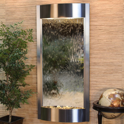 Pacifica Waters Natural Stone Waterfall Fountain with Light