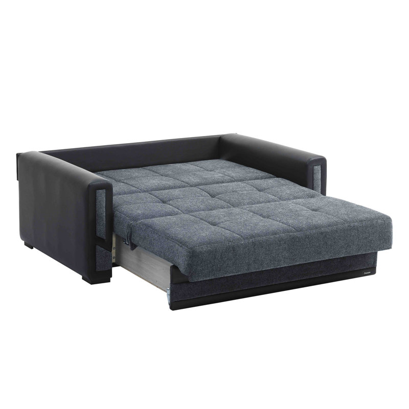 Chenille revêtue de gris avec espace de rangement supplémentaire. Convertible pour multi. Convient aux petits espaces. Qualité de la Turquie. Capacité de poids de 600 lb. Nettoyer les taches. Conception polyvalente. Pour