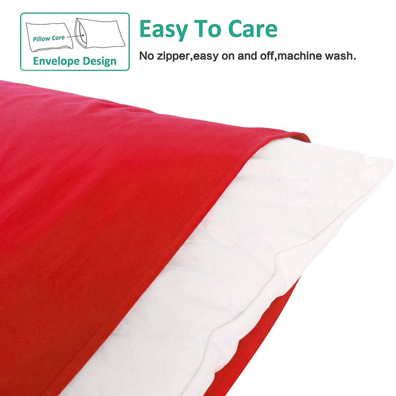 Luxe Microfiber Cover Body Pillow, Red