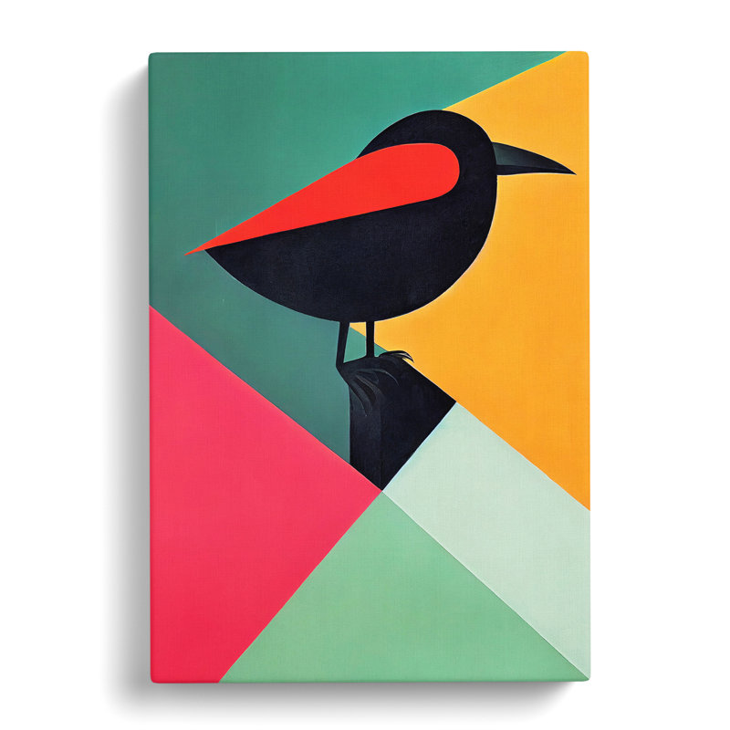Crow Bird Abstract Vol.2 - Wrapped Canvas, 50cm H x 35cm W x 3cm D