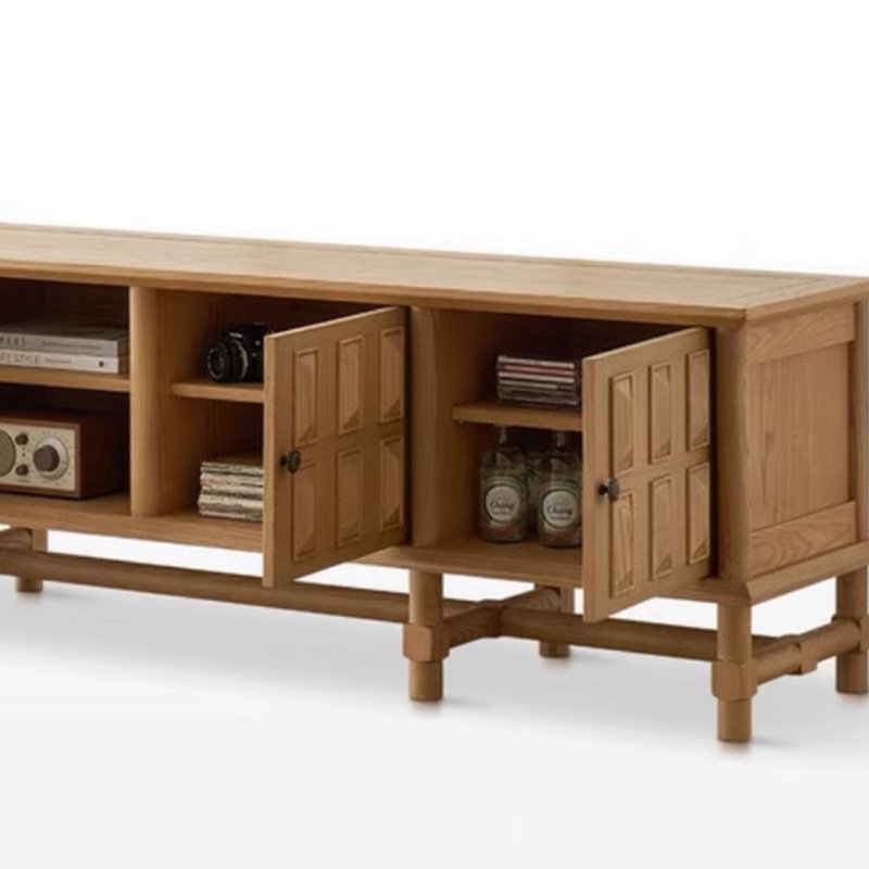 Meuble télé en bois semi-unique, H 22,83 po x L 86,61 po x l 16,92 po