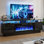 Meuble télé avec foyer électrique Alazik