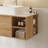 36'' Wall Mounted Floating Bathroom Vanity Set With Faux Marble Top, Removable Shelf