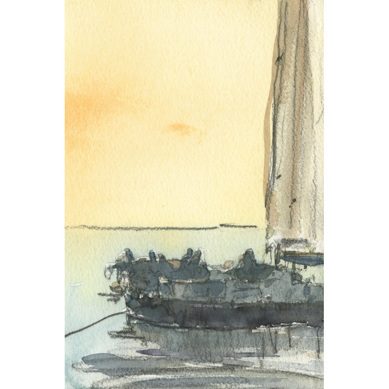 «Kent Island I» par Samuel Dixon - peinture sur toile tendue, H 18 po x l 12 po