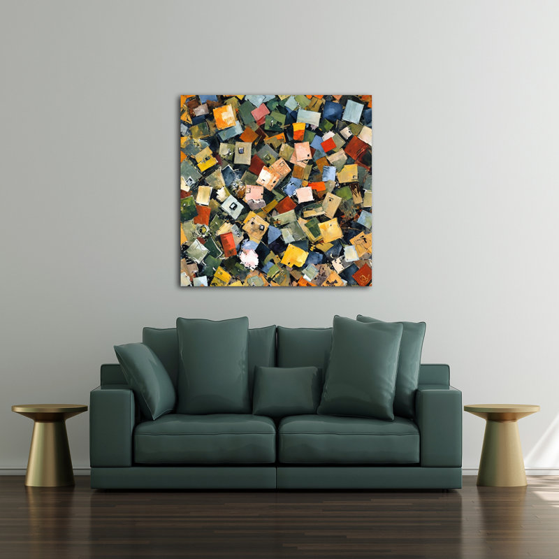 Rooftops, 48" H x 48" W