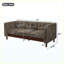 Canapé moderne en chenille 78 po 3 places capitonné (brun)-133235354