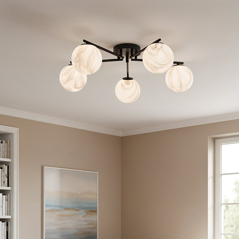 Glass Semi Flush Mount