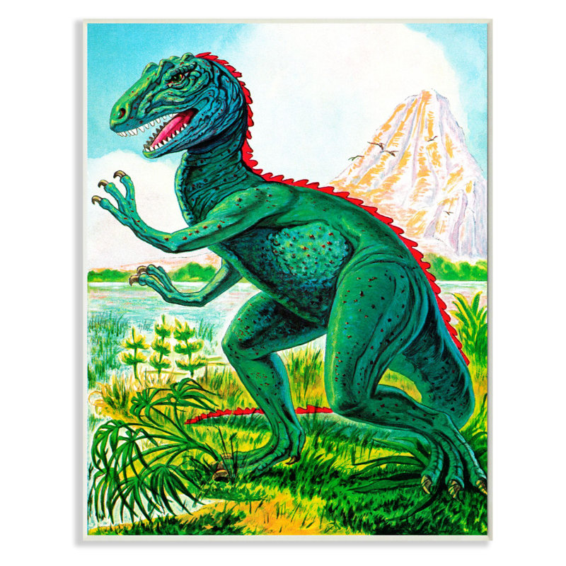 «Ralon Dinosaur Field Art», Plaque murale, H 15 po x l 10 po
