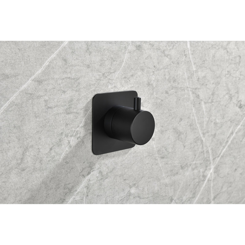 Valve de contrôle réglable en laiton - Poignée de douche principale de 3/4 po en nickel brossé 3 pièces