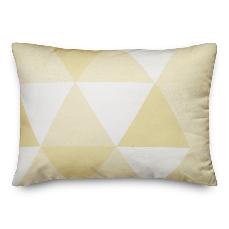 Collection 2 Modern Tri-Block Geometric Lumbar Pillow, Tan, Geometric 1